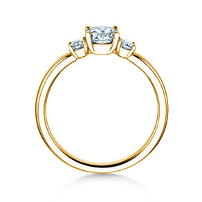 Engagement ring Vivid Petite Diamond in 18K yellow gold with diamonds 0.50ct G/SI