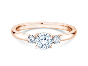 Engagement ring  in 9K rosé gold with diamonds 0.50ct G/SI