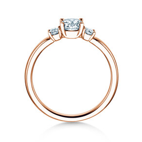 Engagement ring  in 9K rosé gold with diamonds 0.50ct G/SI