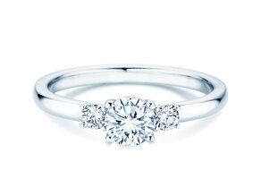 Engagement ring Vivid Petite Diamond in 18K white gold with diamonds 0.50ct G/SI