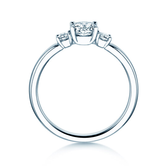 Engagement ring Vivid Petite Diamond in 14K white gold with lab-grown diamonds 0.50ct E/VS