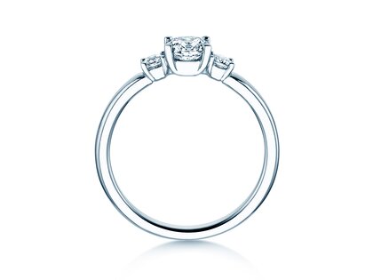 Engagement ring Vivid Petite Diamond in 18K white gold with diamonds 0.50ct G/SI