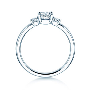 Engagement ring Vivid Petite Diamond in 18K white gold with diamonds 0.50ct G/SI