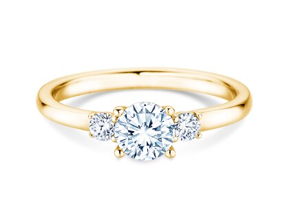 Engagement ring Vivid Petite Diamond in 18K yellow gold with lab-grown diamonds 0.60ct E/VS