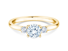 Engagement ring Vivid Petite Diamond in 18K yellow gold with lab-grown diamonds 0.60ct E/VS