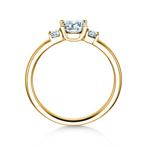 Engagement ring Vivid Petite Diamond in 18K yellow gold with lab-grown diamonds 0.60ct E/VS