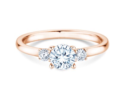 Engagement ring Vivid Petite Diamond in 18K rosé gold with diamonds 0.60ct G/SI