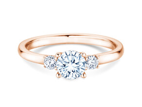 Engagement ring Vivid Petite Diamond in 18K rosé gold with diamonds 0.60ct G/SI