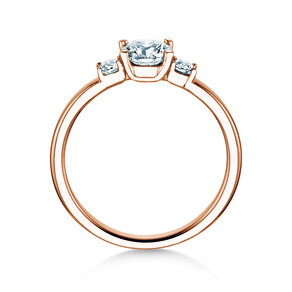 Engagement ring Vivid Petite Diamond in 18K rosé gold with diamonds 0.60ct G/SI