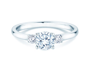 Engagement ring Vivid Petite Diamond in 18K white gold with lab-grown diamonds 0.60ct E/VS