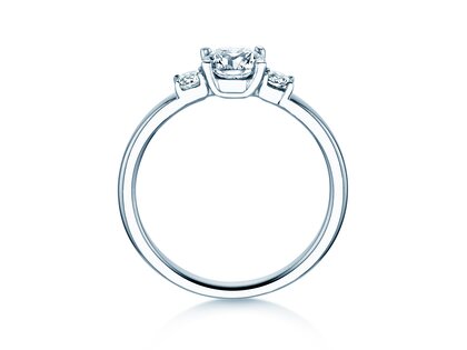 Engagement ring Vivid Petite Diamond in 18K white gold with lab-grown diamonds 0.60ct E/VS