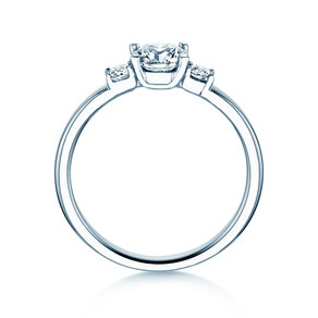 Engagement ring Vivid Petite Diamond in 18K white gold with lab-grown diamonds 0.60ct E/VS