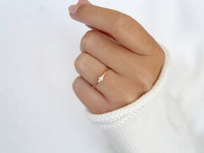 Engagement ring  in 9K rosé gold with diamonds 0.10ct G/SI