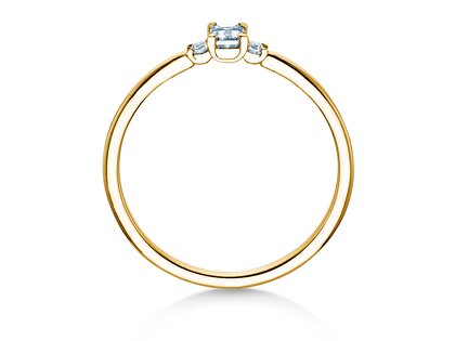 Engagement ring Vivid Petite Emerald Cut in yellow gold