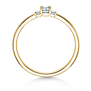 Engagement ring Vivid Petite Emerald Cut in yellow gold