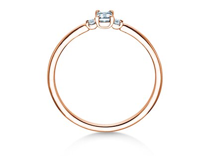 Engagement ring Vivid Petite Emerald Cut in rose gold
