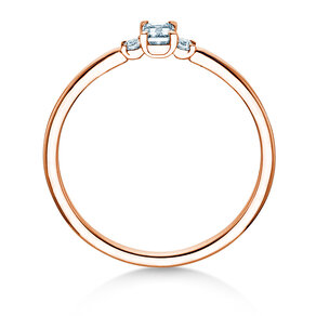 Engagement ring Vivid Petite Emerald Cut in rose gold