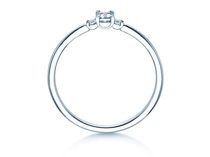 Engagement ring Vivid Petite Emerald Cut in platinum