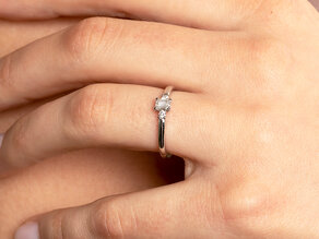 Engagement ring  in 9K rosé gold with diamonds 0.31ct