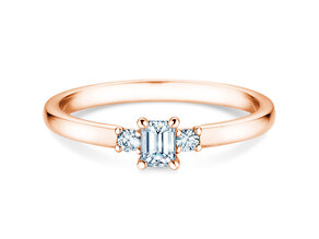 Engagement ring  in 9K rosé gold with diamonds 0.31ct