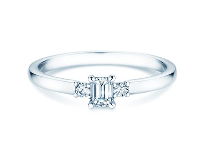 Engagement ring  in 9K white gold with diamonds 0.31ct G/VS