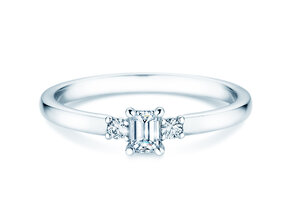 Engagement ring  in 9K white gold with diamonds 0.31ct G/VS