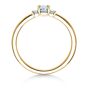 Engagement ring  in 9K yellow gold with diamonds 0.31ct G/VS