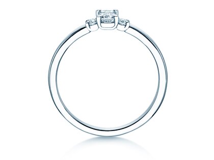 Engagement ring  in 9K white gold with diamonds 0.31ct G/VS