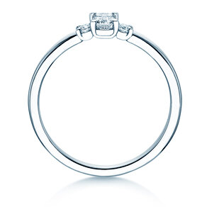 Engagement ring  in 9K white gold with diamonds 0.31ct G/VS