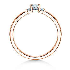 Engagement ring  in 9K rosé gold with diamonds 0.31ct