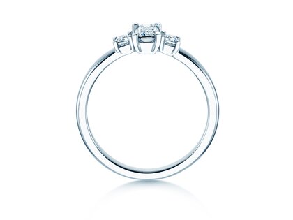 Engagement ring  in 9K white gold with diamonds 0.40ct G/VS