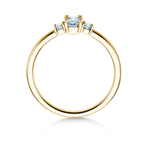 Engagement ring  in 9K yellow gold with diamonds 0.40ct G/VS