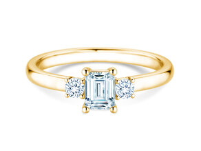 Engagement ring  in 9K yellow gold with diamonds 0.40ct G/VS