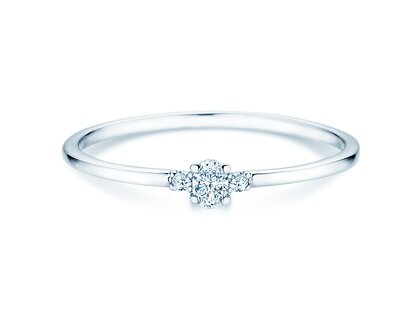 Engagement ring Vivid Petite Oval Cut in 14K white gold with diamonds 0.10ct G/SI