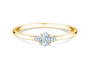 Engagement ring Vivid Petite Oval Cut in yellow gold