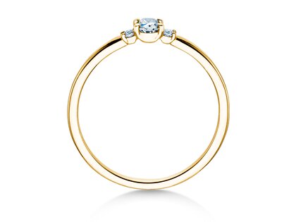 Engagement ring Vivid Petite Oval Cut in yellow gold