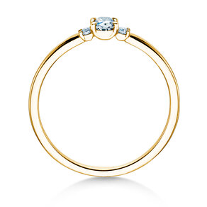 Engagement ring Vivid Petite Oval Cut in yellow gold