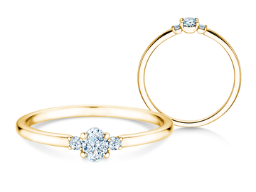 Engagement ring Vivid Petite Oval Cut in yellow gold