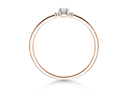Engagement ring Vivid Petite Radiant Cut in rose gold