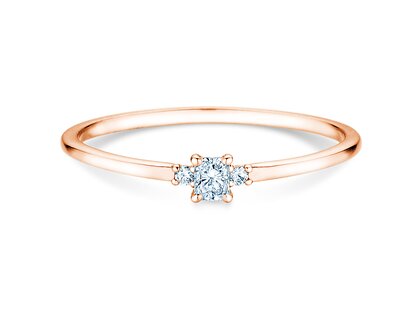 Engagement ring Vivid Petite Radiant Cut in rose gold