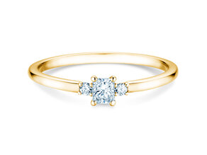 Engagement ring  in 9K yellow gold with diamonds 0.31ct G/SI