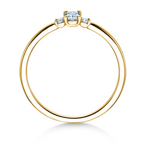Engagement ring  in 9K yellow gold with diamonds 0.31ct G/SI
