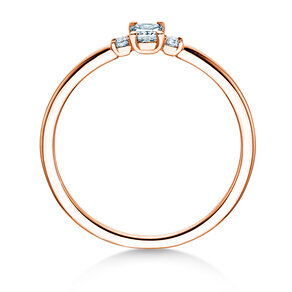 Engagement ring  in 9K rosé gold with diamonds 0.31ct G/SI