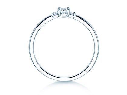 Engagement ring  in 9K white gold with diamonds 0.31ct G/SI