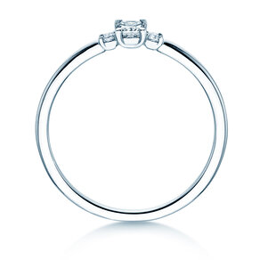 Engagement ring  in 9K white gold with diamonds 0.31ct G/SI