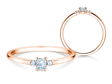 Engagement ring Vivid Petite Radiant Cut in rose gold