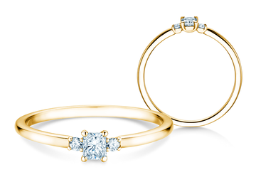Engagement ring Vivid Petite Radiant Cut in yellow gold