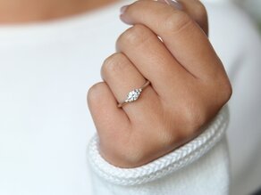 Engagement ring Vivid Diamond in 14K white gold with diamonds 0.31ct G/SI