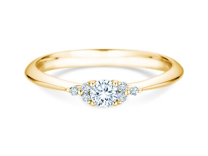 Engagement ring Vivid Diamond in 14K yellow gold with lab-grown diamonds 0.31ct E/VS