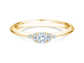 Engagement ring Vivid Diamond in 14K yellow gold with lab-grown diamonds 0.31ct E/VS